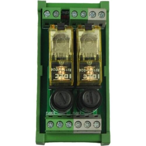 2 Channel 1 SPDT DIN Rail Mount IDEC RJ1S with fuse Interface Relay Module