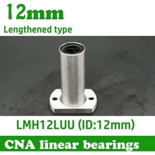 2 pcs/lot LMH12LUU 12mm long type flange linear bearing CNC Linear Bush Free shipping