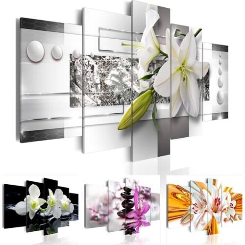 2019 Canvas Print Modern Abstract Floral Flower Orchid Painting Home Decoration, Choose Color & Size( No Frame )