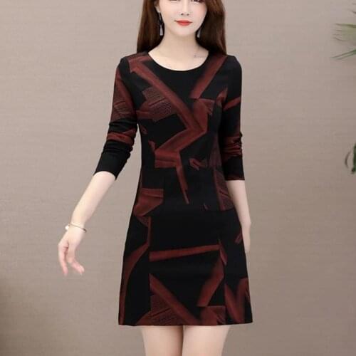 2021 spring Autumn style floral straight Plus Size 4xl mini Dresses Women Elegant Korean tshirt Dress Party long Sleeve Vestidos