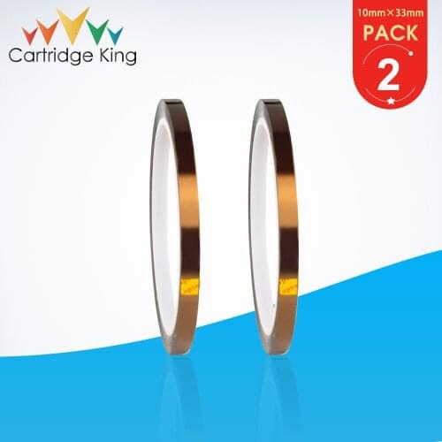 2PK 10MM*33M High Temperature Tape for Kapton Tape Thermal Insulation Polyimide Adhesive Insulating Golden Finger Heat Tape