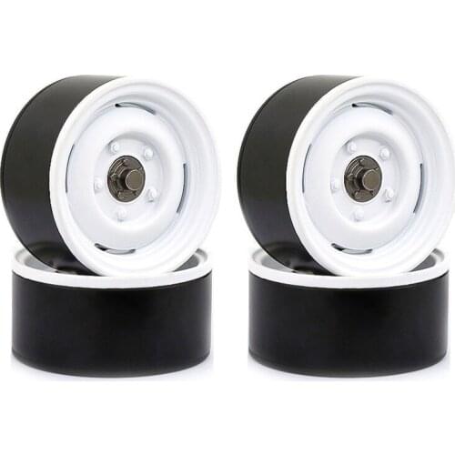 4Pcs Metal 1.9 Beadlock Wheel Rim Hub for 1/10 RC Crawler Car Axial SCX10 90046 Traxxas TRX4 RC4WD D90 Redcat