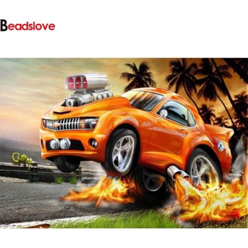 5D DIY Diamond Painting Car Round Drill Diamond Embroidery Cool Vehicles Vans Cross Stitch Home Decor Gift Diamond Mosaic Bus