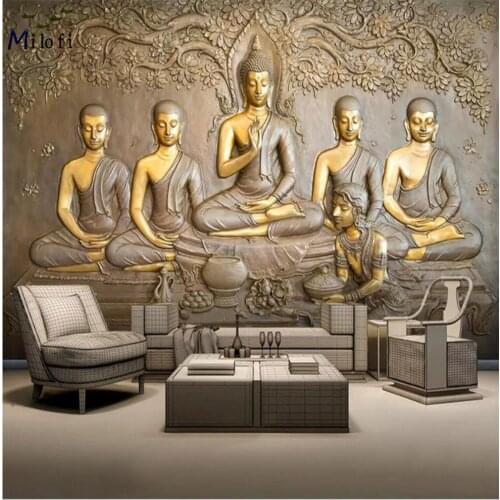 Milofi customized large 3d wallpaper mural photo mural modern minimalist abstract pure white living room wall background