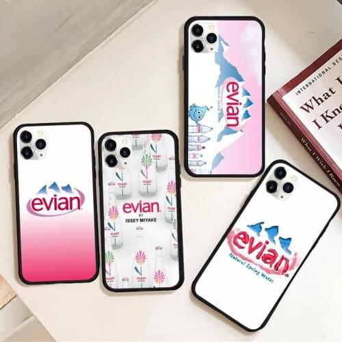 HOTCASHOP France Brand Evian Water Phone Case Rubber for iPhone 12 pro max mini 11 pro XS MAX 8 7 6 6S Plus X 5S SE 2020 XR case