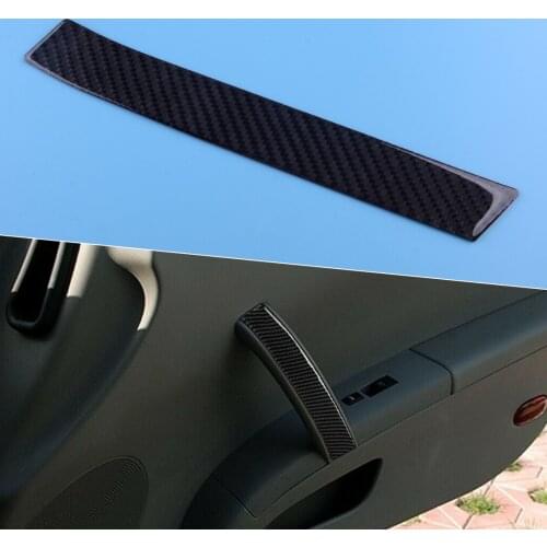 Carbon Fiber Black Interior Passenger Side Door Handle Panel Cover Trim Fit for Nissan 350Z 2003 2004 2005 2006 2007 2008 2009