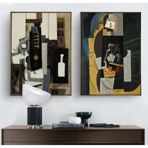 Frameless Picasso 2 Nordic Style Abstract Decorative Painting Living Room Porch Aisle Wall Painting Model Room Mural Painting