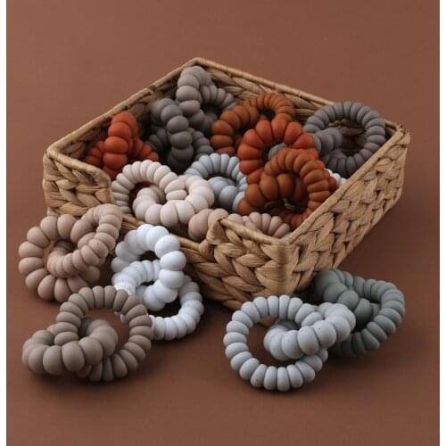 Safe Baby Teether Toys Toddle Teething Ring Silicone Chew Dental Care Toothbrush Nursing Beads Rattle Gift For Infant Gadgets