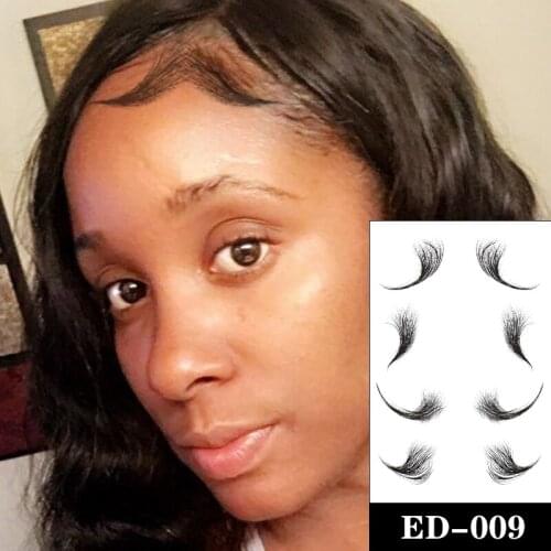 Baby Hair Temporary Tattoo Sticker New Forehead Style Edge Tattoos Waterproof Black Ecological Hairline Bangs Posted Fake Tatoos