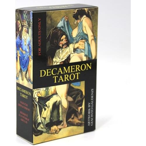 Decameron Tarot Witch Card Game for Beginners Board Games Toy Divination Ceck Wild Unknown Divination Classic Design Guidebook