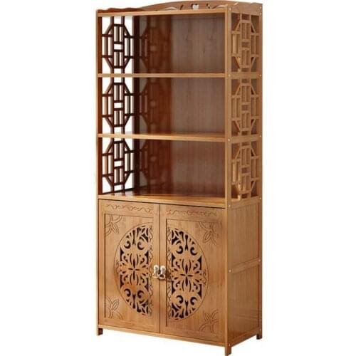 Chinese Style Floor Bookcase Bookcase Modern Simple Childrens Shelf Nanzhu Shelf Office Storage Shelf
