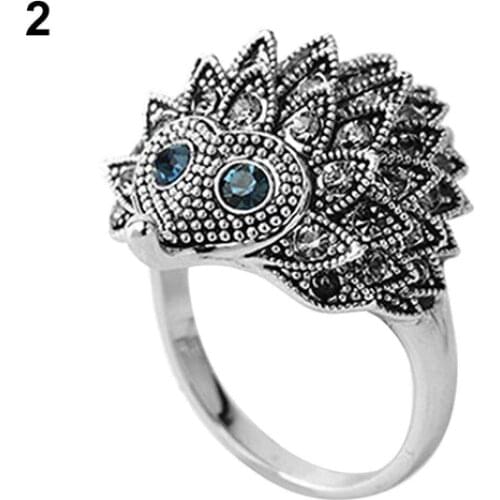 Hot Sales!! Womens Wedding Party Birthday Jewelry Vintage Bohemian Style Hedgehog Ring