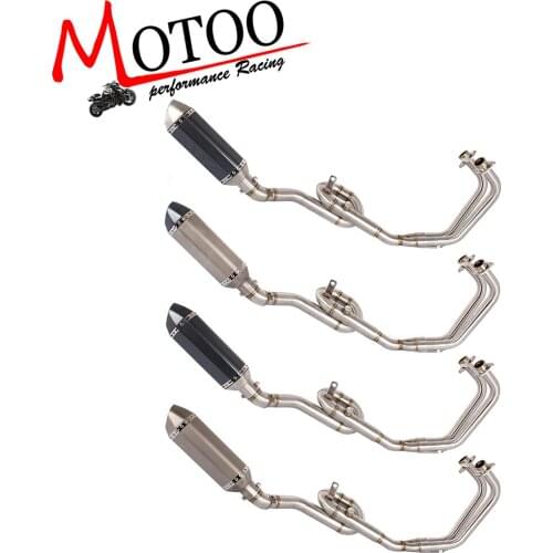 Motoo - Motorcycle Modified Stainless Steel Exhaust Muffler with Full System Connecting pipe For Yamaha MT-03 R25 R3 2014-2016