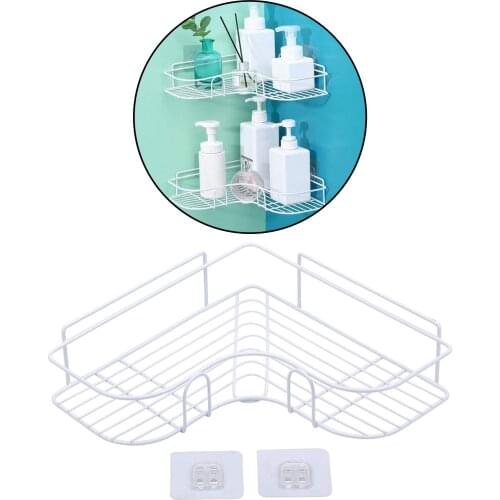 Wall Mount Barthroom Shower Caddy for Shampoo Holder Kitchen Rack Storage Organizer