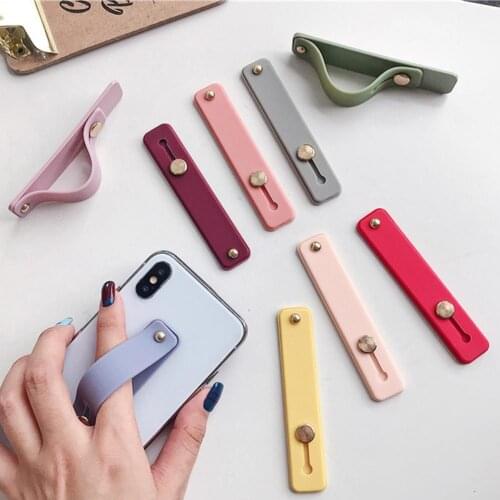 Mini Universal Wrist Band Hand Finger Grip Holder Stand Push Pull Phone Bracket