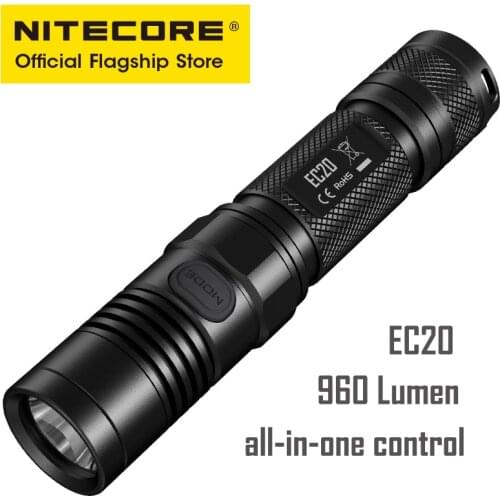 NITECORE EC20 Strong Light Long-Range Outdoor Waterproof Portable 18650 Lithium Battery Flashlight