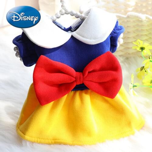 Disney Dog Clothes Spring and Summer Clothes Thin Skirt Cute Sweater Cat Clothes Pet Small Dog Teddy Rabbit Snow White Pet