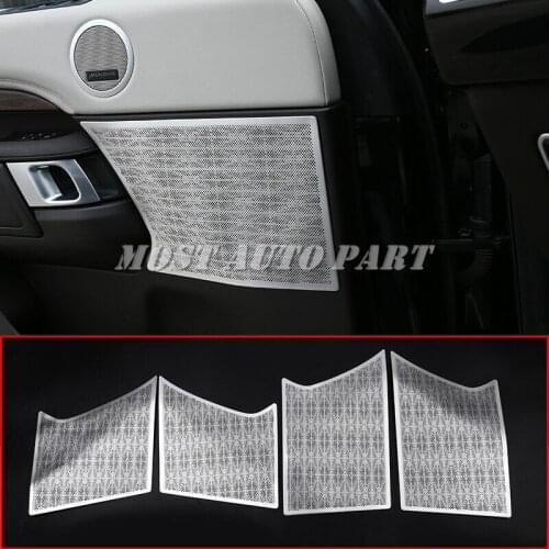 Aluminium Alloy Interior Car Door Speaker Net Cover Trim For Land Rover Discovery 5 LR5 L462 2017-2021 4pcs Car Decoration