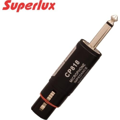 Superlux CP818 microphone Impedance conversion connector convert low impedance to high or versa,reduce noise pickup