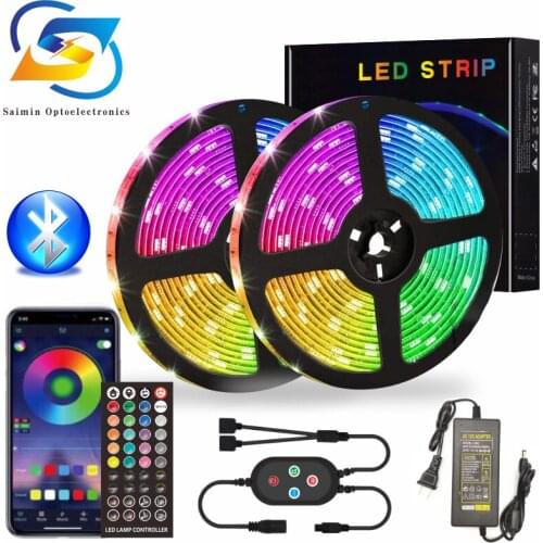 30led/m Bluetooth LED Strip Lighting RGB 5050 Christmas Music Color String Lamps for Hotel TV Wall Bar Lights