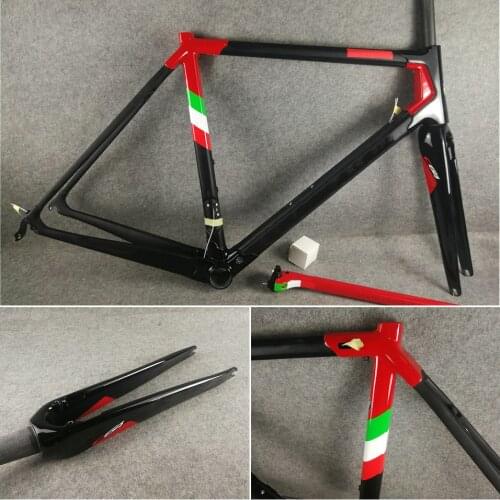 Black Red Color C64 Bike Frame UD Glossy Matte Carbon Road Frame Bicycle Frameset To Sale