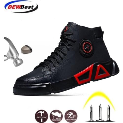 Four Season Men Work Safety Shoes Breathable Anti-Smashing Steel Toe Cap Puncture Proof Winter Warm Work Shoes Dropshipping