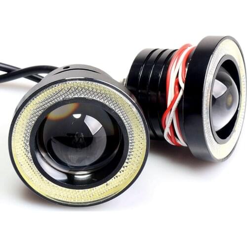 1PC Car COB 15W White Angel Eye DRL Driving Projector Signal Bulbs Fog Lamps Light LED Fog Light Auto Tuning Car Lamp