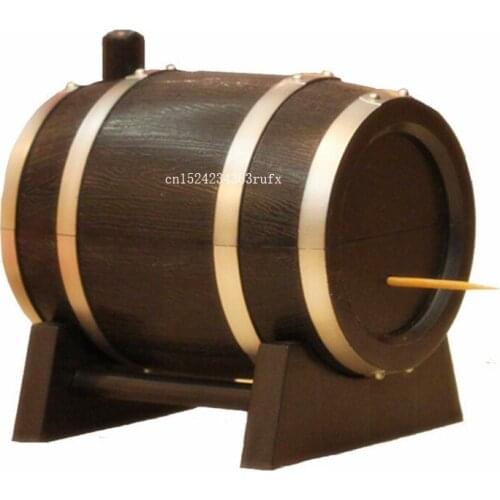 100 pcs Toothpick Holders Wine Barrel Style Plastic Automatic Toothpick Box Container Toothpick Dispenser