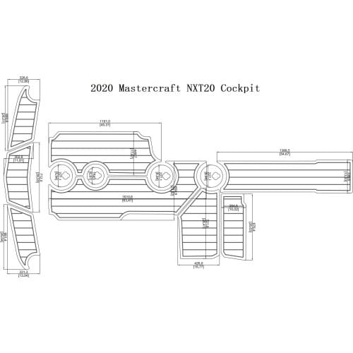 2020 Mastercraft NXT20 Cockpit Pad Boat EVA Teak Decking 1/4" 6mm