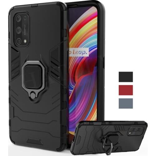 For Oppo Realme X7 Pro Case Shockproof TPU Bumper Magnetic Ring Holder Armor Back Cover Realme X 7 Pro Phone Case Realme X7 Pro