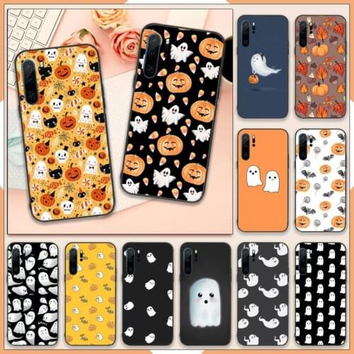 Cute little ghost with halloween pumpkin Phone Case For Huawei P20 P30 P40 lite Pro P Smart 2019 Mate 10 20 Lite Pro Nova 5t