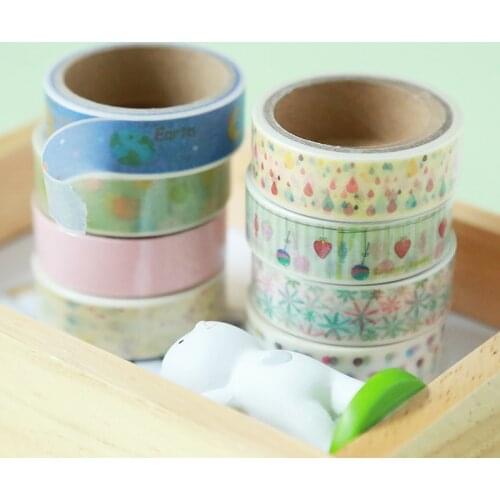 8pcs Fruit color washi tape set 15mm Decorative drafting masking tape stickers for album diary stationery School supplies F590