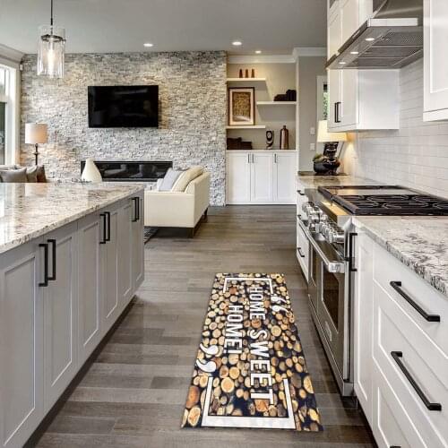 Wooden Home Sweet Home Door Mat Kitchen Mat Rainbow Floor Mat Kitchen Carpet for Living Room Doormat Kitchen Rug Home Decor