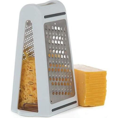 Double-sided Blades Cheese Vegetables Grater Carrot Cucumber Slicer Cutter Box Container Kitchenware Stainless Kitchen Tools