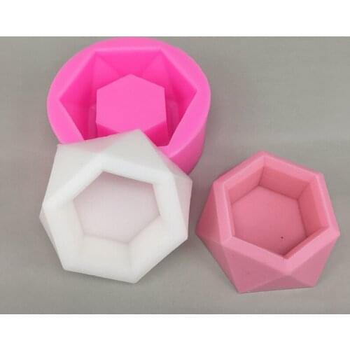 DIY Handmade Geometry Silicone Soap Mold Cake Mold Craft Candle Making