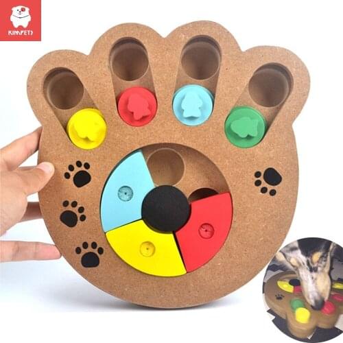 KIMPETS Dog Puzzle Food Turntable Feeder Pet Puppy Treat Dispenser Dog Puzzle Toys Bowl Interactive Training Games Feeder