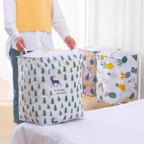 Laundry Basket Waterproof Multi-purpose Handle Design Drawstring Clothing Storage Bucket for Home