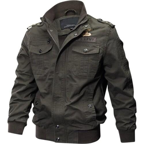 Military Jacket Men Big Size 6XL Bomber Jacket Men Autumn Winter Outwear Casual Cotton Flight Jacket Jaqueta masculina