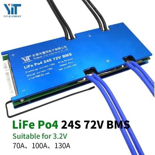 24S 72V Lithium battery 3.2V power protection board temperature protection equalization function overcurrent protection BMS PCB