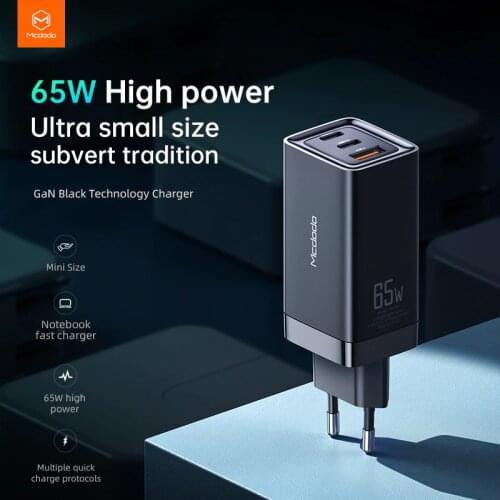 Mcdodo 65W GaN USB Charger Quick Charge 4.0 Type C PD Charger Portable mini Fast Charger For iPhone X Xiaomi Macbook Pro Laptop
