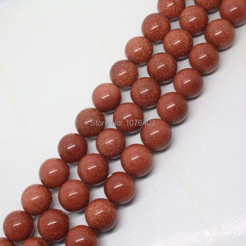 Mini. order is $7! 14mm Gold Sand Round Loose Beads 15