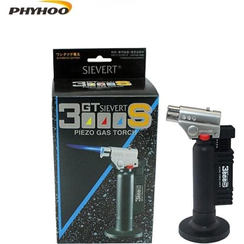 GT3000S Miniature fire blower for soldering Fillable butane torches - Torch for home and kitchen - Adjustable flame safety lock