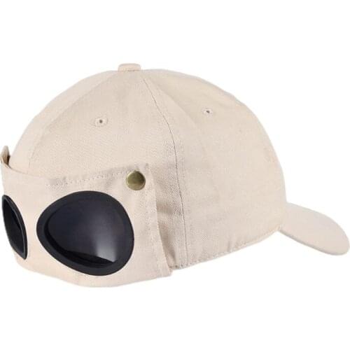 Fashion Unisex Pilot Glasses Hat Hip Hop Baseball Cap Outdoor Sunscreen Sunhat Breathable Sport Sun Visors
