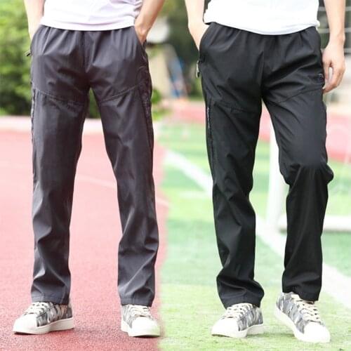 New Spring Autumn Sweatpants Casual Pant Men Loose Large Size Quick-drying Elastil Waist Straight Trousers Four Season Sportwear