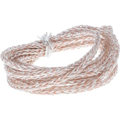 7N 8 Strands OCC Copper Wire Upgrade Cable 2m HiFi Stereo DIY for Headphone