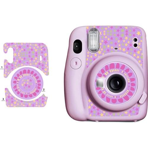 Besegad Original Camera Body Stickers for Fujifilm Instax Mini 11 Sunflower Decal Cute Camera Body Decorative