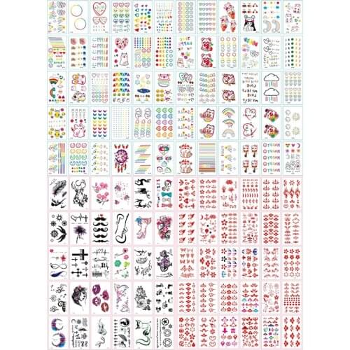 20pcs Fake Tattoo Sticker on the Body Temporary Tattoo Woman Waterproof Random Style Girl Art Temporal Tattoos
