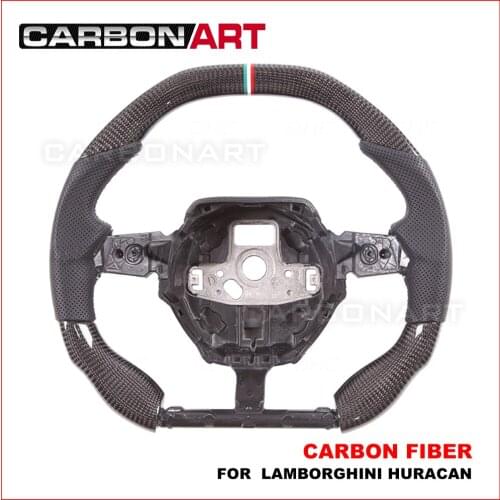Real Carbon Fiber Steering Wheel Compatible with lam-borghini hura-can racing style carbon fiber Steering Wheel for lam-borghini