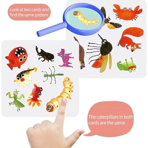 Y4UD 1 Box Memory Match Cards Matching Pair Cards Educational Game Toys for Kids Gift