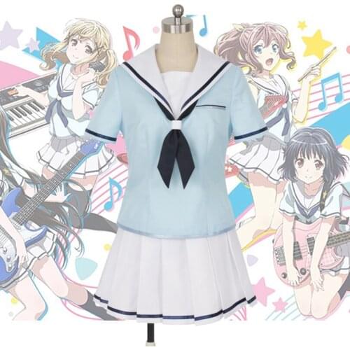 Japanese Anime BanG Dream! Kasumi Toyama Cosplay Costume Girls Cute Sailor Suit Halloween Carnival Uniform Full Sets Custom Made